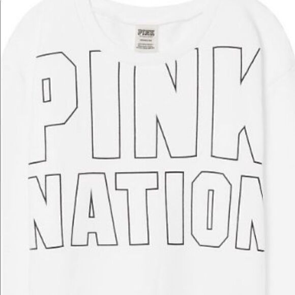 Pink Nation Varsity Crew Pullover Sweatshirt - Picture 4 of 5